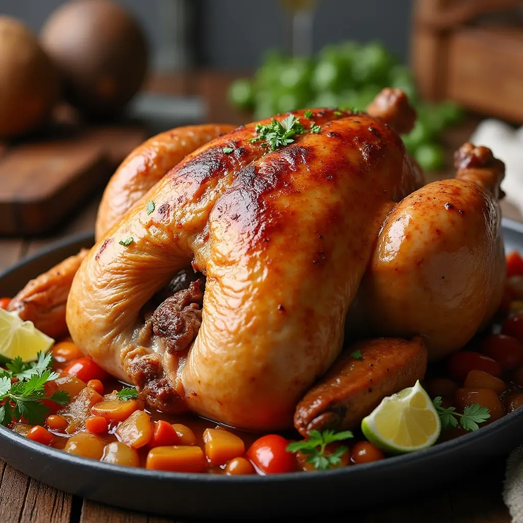 Turkeys Roast in Mexican Store