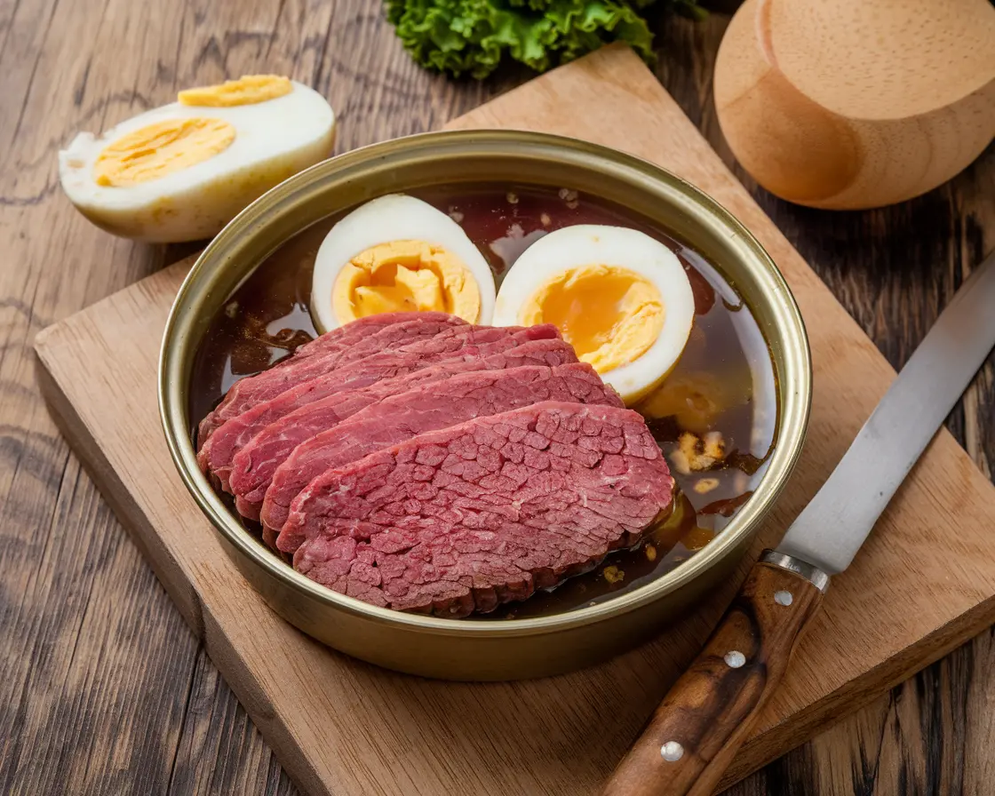 Canned Corned Beef with Eggs