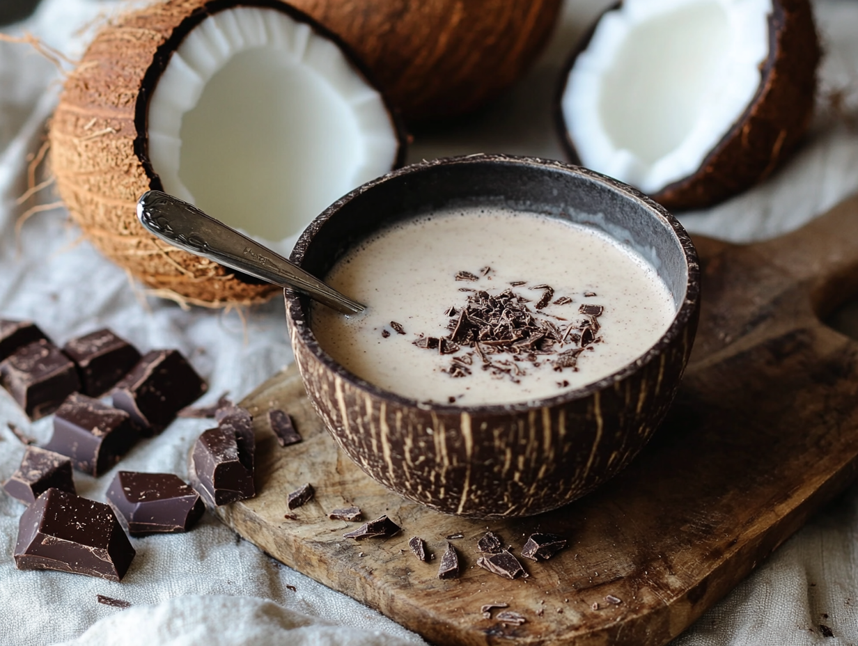 Creamy Coconut Milk Hot Chocolate